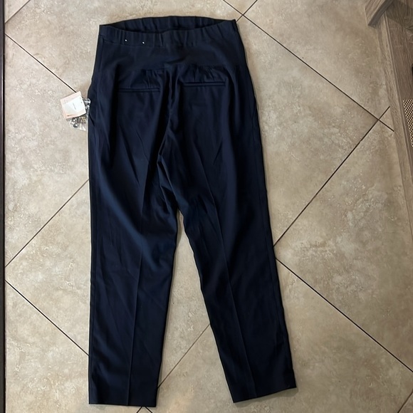 NWT Blue Maternity Slacks Size Large with adjustable tabs inside - Picture 5 of 7